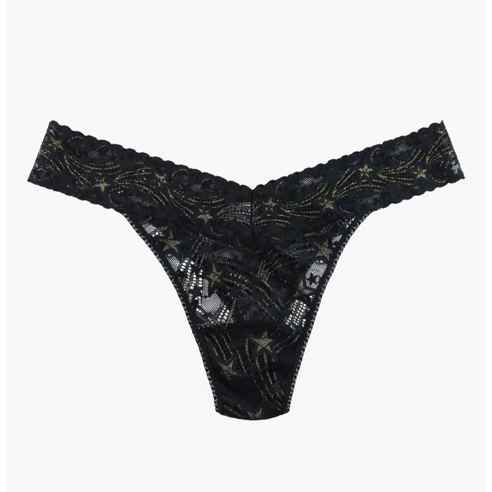 Black And Gold Stars Thong Hanky Panky Night Fever